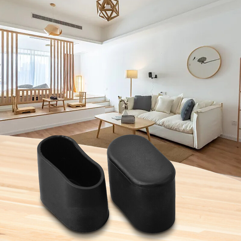 10 x Gummis tuhl Bein kappe ovale Abdeckungen Möbel Tisch füße Bodenschutz zum Schutz von Haushalts möbeln