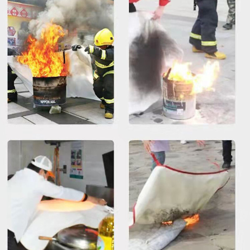 Vitcoco fibra de vidro fogo cobertor de incêndio kit de emergência de incêndio essencial da cozinha cobertor de incêndio