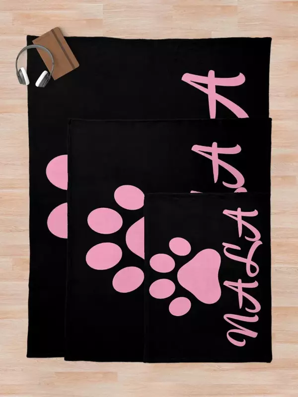 Pink Cat Paw Nala Throw Blanket, Luxo, St Halloween cobertores macios