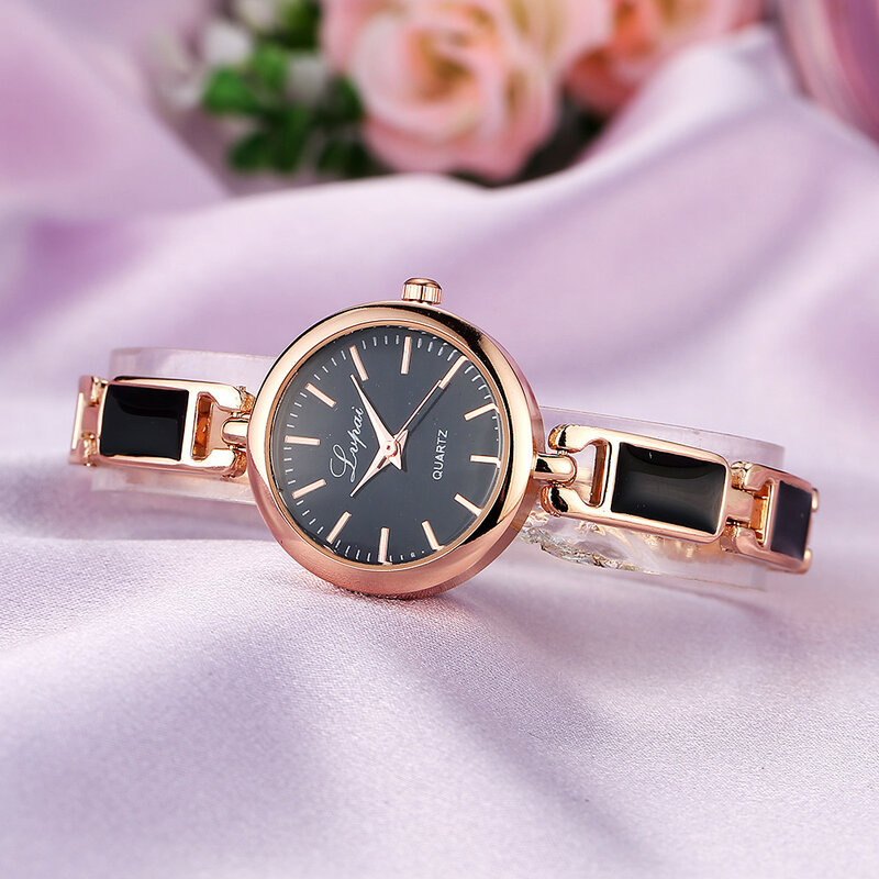 Women'S Alloy Luxury Business Watch Fashion Ladies Women Unisex Stainless Steel Rhinestone Quartz Wrist Watch Reloj Para Mujer