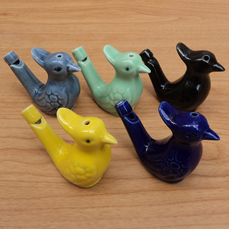 Fischietto per uccelli acquatici in ceramica senza corda fischietto per uccelli acquatici in ceramica Dehua giocattoli per uccelli acquatici in ceramica