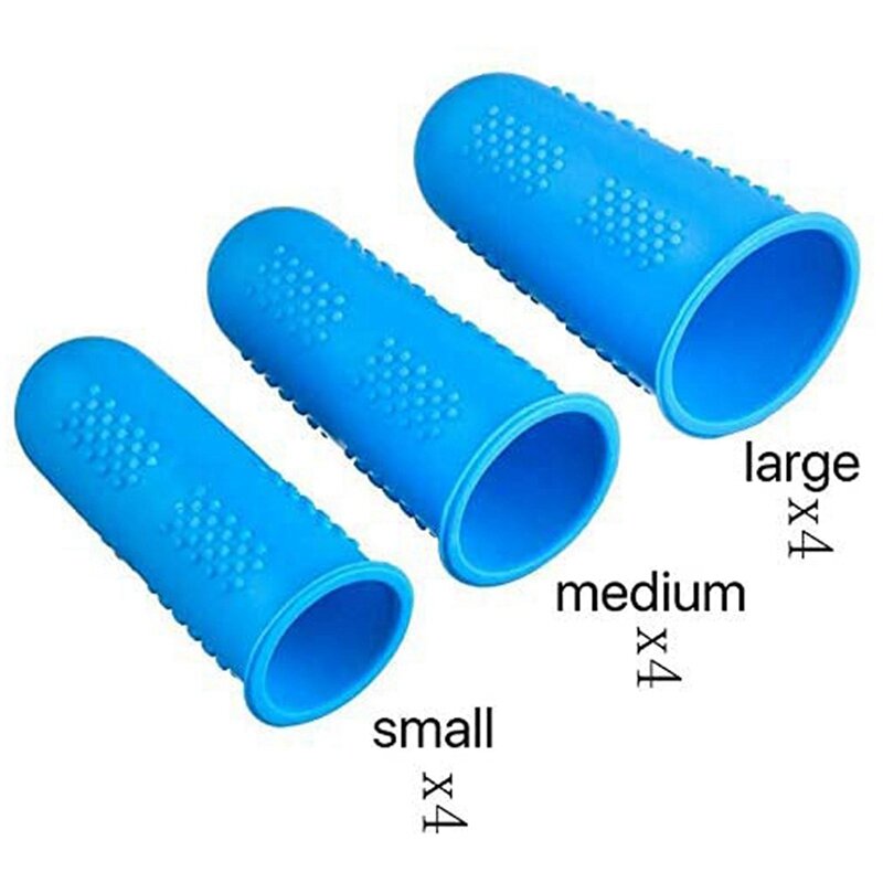 Tapas protectoras de silicona para los dedos, protectores resistentes al calor, 3 tamaños, 36 piezas