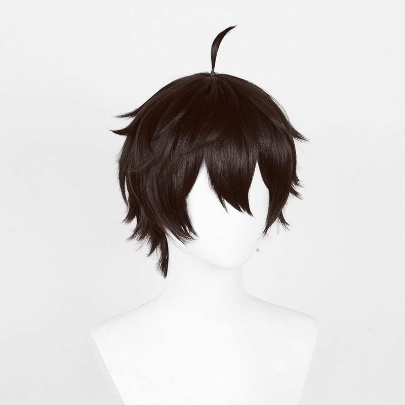 Rambut palsu sintetis cosplay terbalik berlapis wig Anime