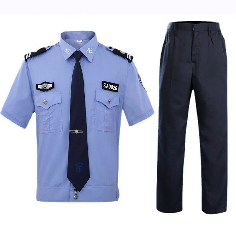 Security uniform design guard set shir summer pants fabric for hotel best navy blue women black airport security uniform