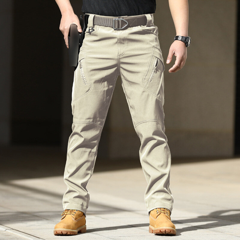 Gift Belt Unique Special Forces Fans Overalls Stretch Breathable Tactical Pants Multi Pocket Front Zipper Outdoor Casual Pants