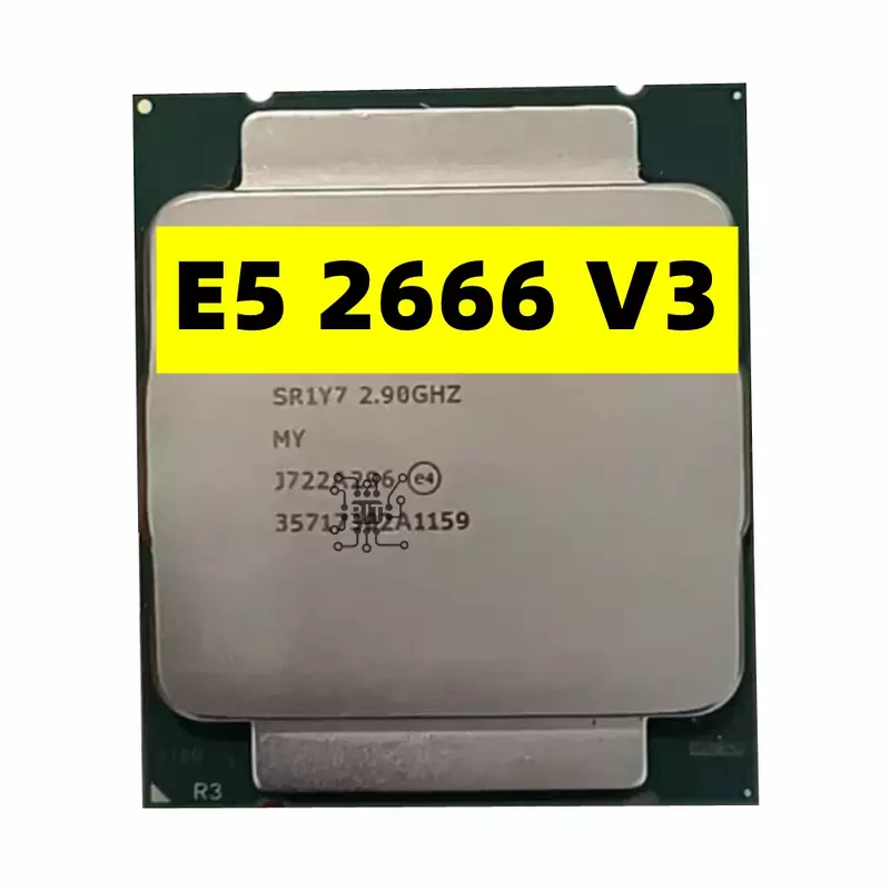 Процессор Xeon E5 2666v3 E5 2666 v3, 2,9 ГГц, десятиядерный, двадцать потоков, 25 Мб, 135 Вт, LGA 2011-3