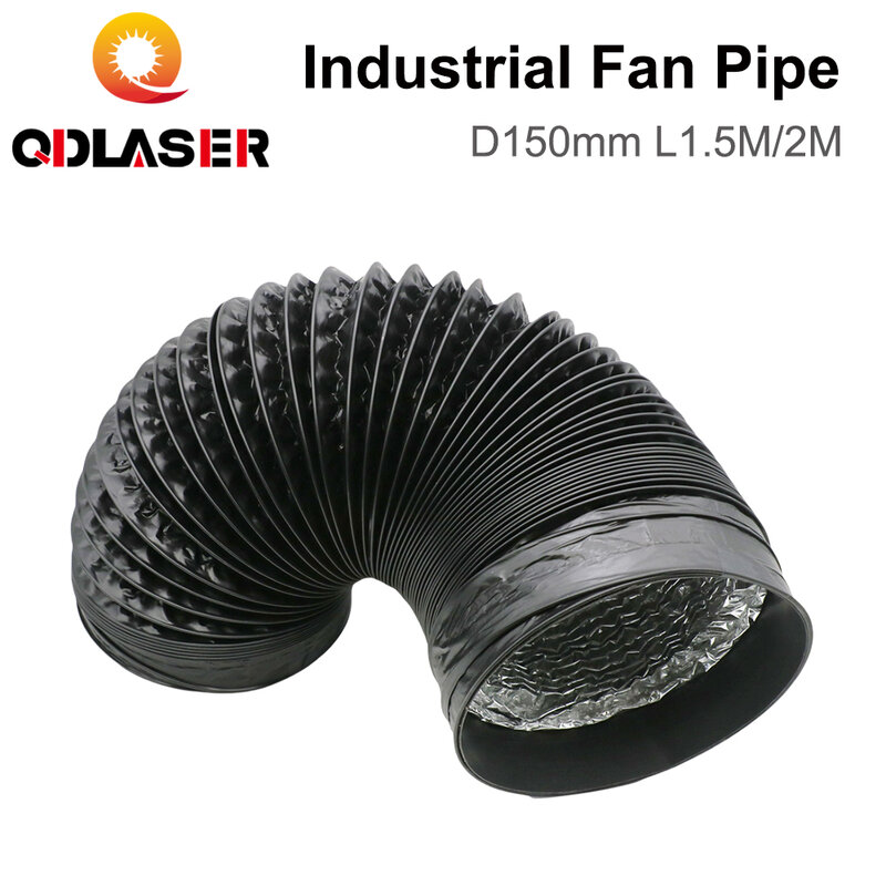 Гибкая выхлопная труба QDLASER, ткань для вентиляции, диаметром 150 мм, 2 м/партия, пластиковая телескопическая трубка, воздуховод