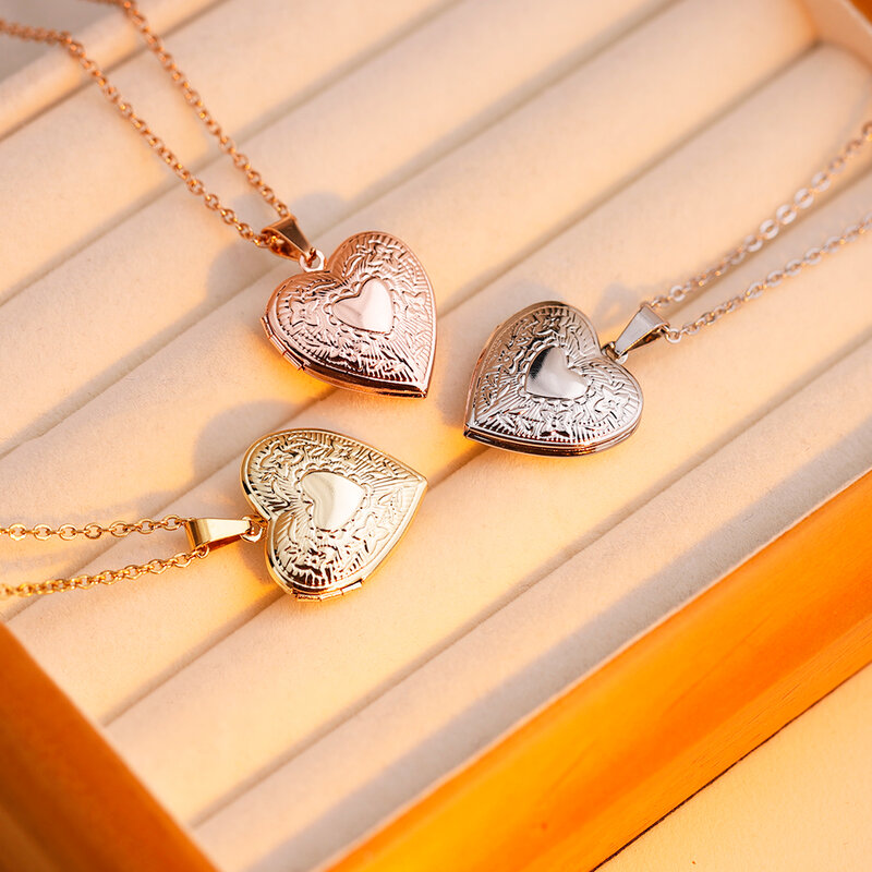 1pc zdjęcie serca wisiorek medalion naszyjnik kobiet spersonalizowany pamiątkowy prezent