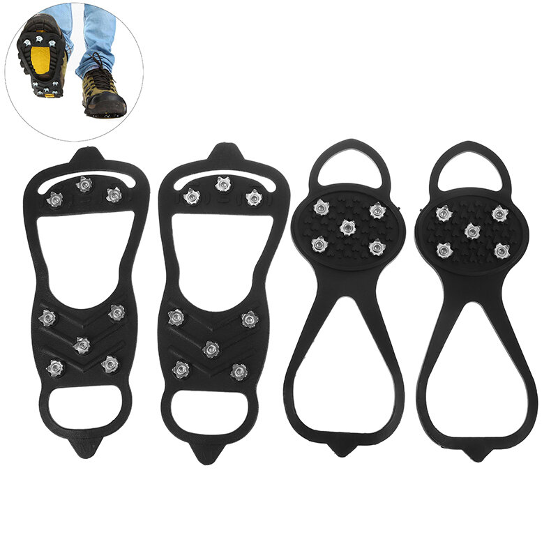 Cubrezapatos deportivos de invierno para hombre y mujer, 2 piezas, tachuelas 5/8, antideslizantes, para escalada en nieve