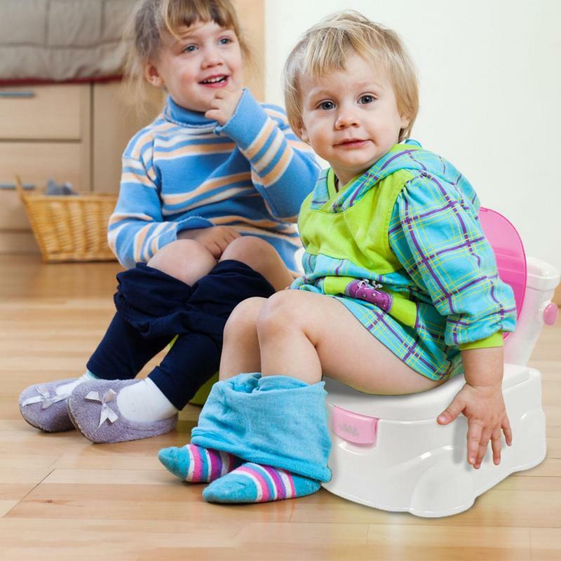 Assento ergonômico do treinamento do toalete, Cadeira Potty para criança, Suporte do papel higiênico