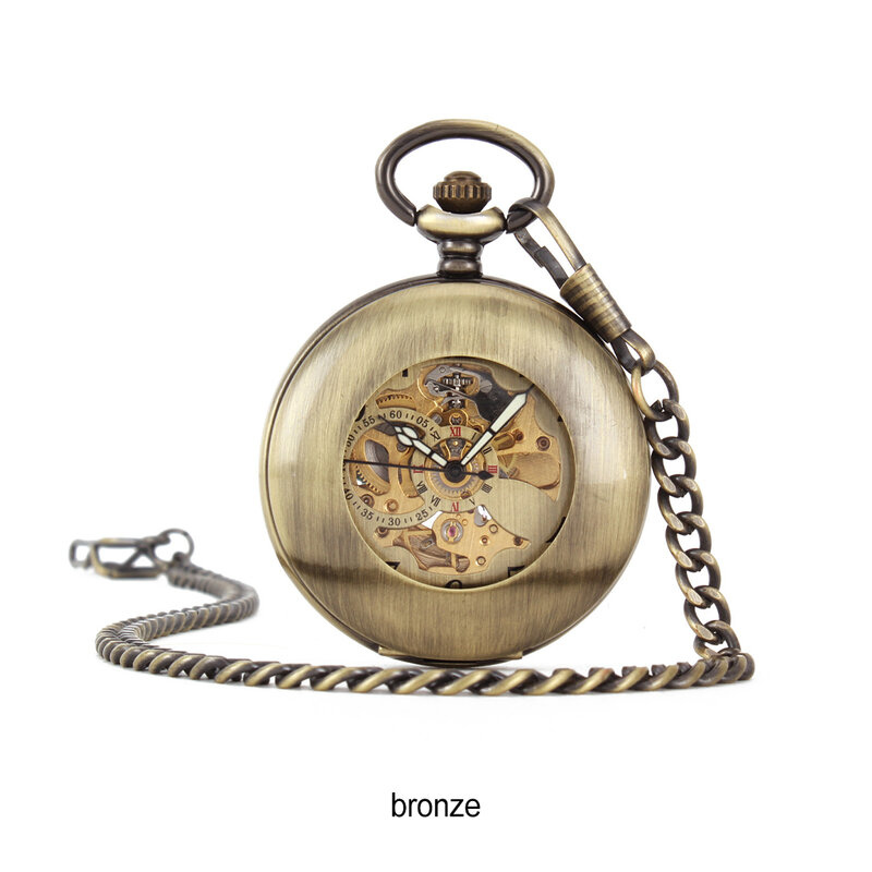 Herren uhr mit Retro-Stil stilvolle und einzigartige Uhr Geschenk Metall mechanische Taschenuhr