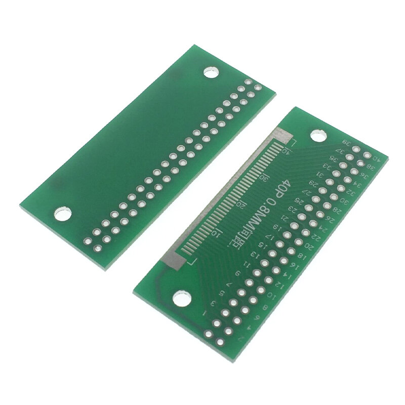 Placa de conversión FPC/FFC de 10 piezas, prueba de espaciado, PCB, TFT, LCD, 0,8 MM, 20P, 40P, giro de 2,54 MM