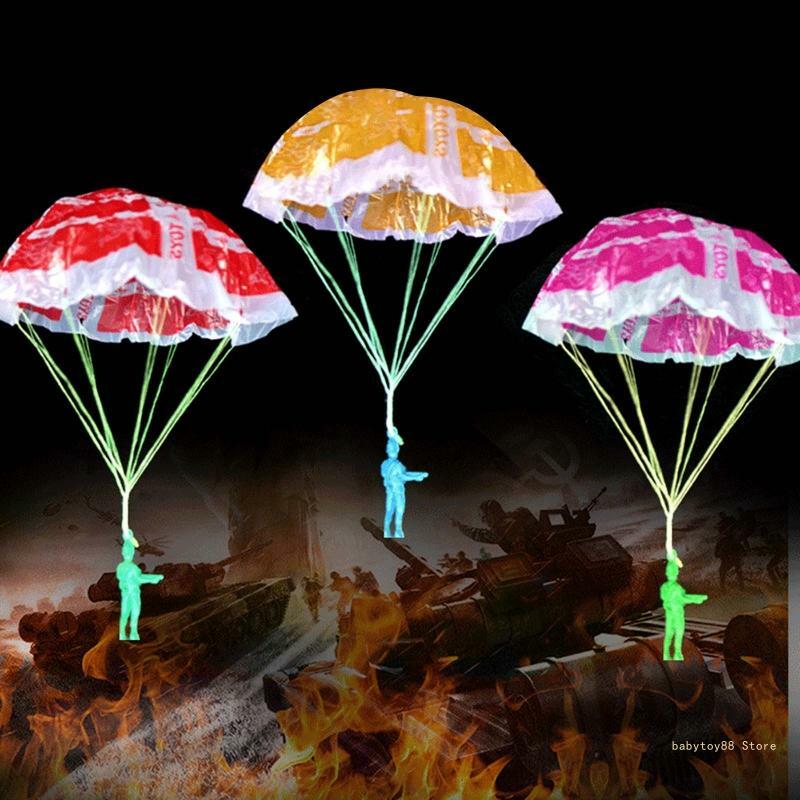 Y4UD – jouet Parachute 2 en 1, Figurine soldat d'atterrissage, jouet interactif d'extérieur pour tout-petits, jeu familial le
