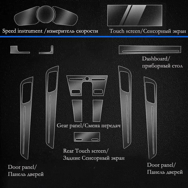 Прозрачная защитная пленка из ТПУ для Porsche Cayenne Macan Taycan