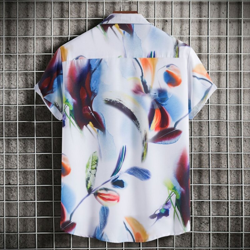 Koszula Koszule męskie Darmowa wysyłka Koszulka męska Moda Tiki Odzież Bluzki Koszulki społeczne Luksusowa hawajska bawełna Wysoka jakość