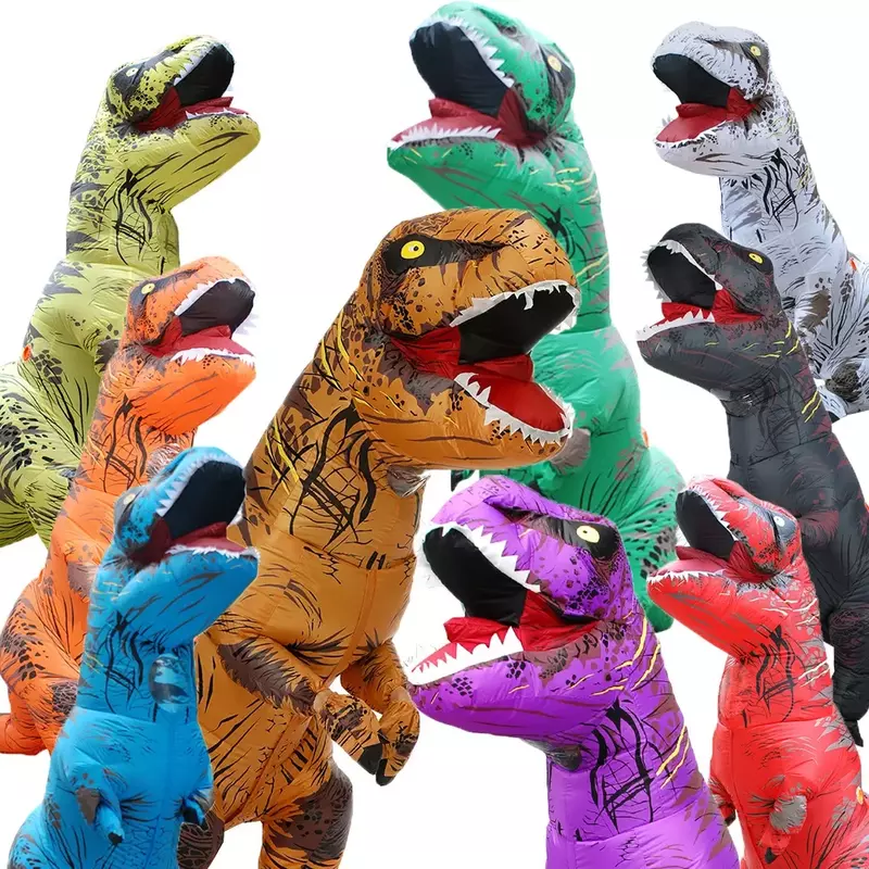 Anime Halloween T Rex aufblasbare Dino Cartoon Party Kinder Cosplay Kostüme Dinosaurier Phantasie Maskottchen Kostüm Carniva für Männer