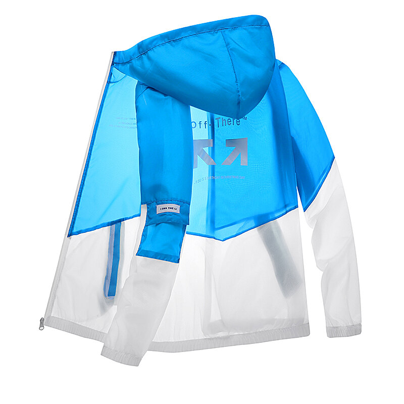 2023 cappotti di pelle di protezione UV estiva da uomo giacca a vento sottile protezione solare da uomo giacca traspirante con cappuccio e cerniera vestiti maschili di moda