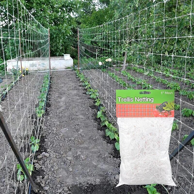 Jardim poliéster planta treliça, malha escalada Net, hidroponia Net, A-frame crescer, plantas, legumes, frutas