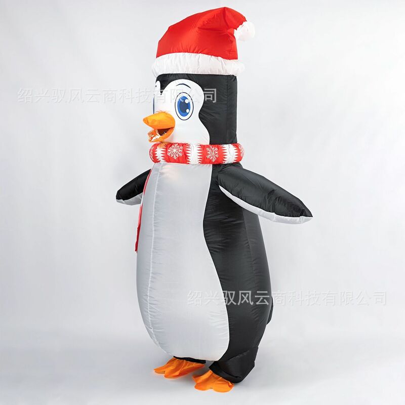 เสื้อผ้าเพนกวินเป่าลมสำหรับใหม่คริสต์มาสเครื่องประดับชุดเป่าลมสำหรับใส่เล่นตามบทบาทในงานปาร์ตี้