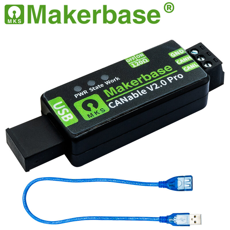 Makerbase-canfdスラボソケットアダプターアナライザー、白熱ライトクリッパー、2.0、USBから