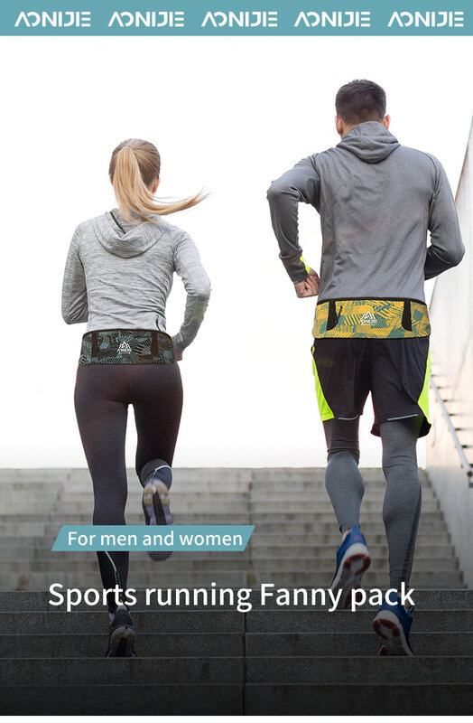 AONIJIE W8115 Unisex Lightweight Sports Running Fanny Pack Run Pocket Adjustable Waist Bag for Waist Size 68cm To 110cm