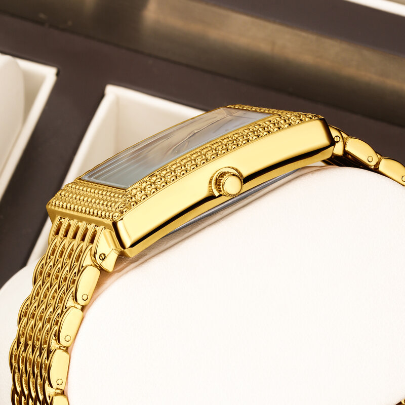 YaLaLusi Relógio de Ouro Masculino, Marca de Luxo, Caixa Estilo Empresarial, Ion Removedor, Chapeamento de Ouro Genuíno, Modelo Quente, 2022