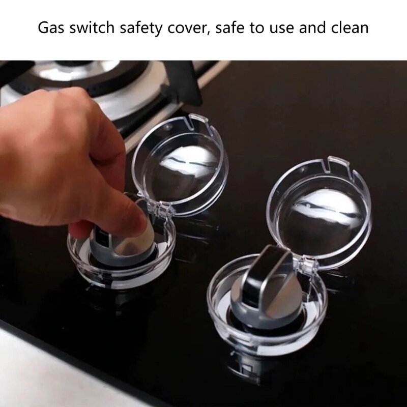 Gas Stove Switches Guard Oven Power ON OFF Button Safety Lock Cap Lid Cover Cooker Button Protections for Children