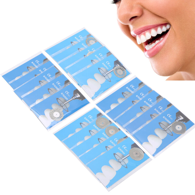 5 pçs dental ultra-fino dupla face areia porcelana disco de diamante dental disco de polimento de corte ferramenta de polimento de odontologia cuidados orais