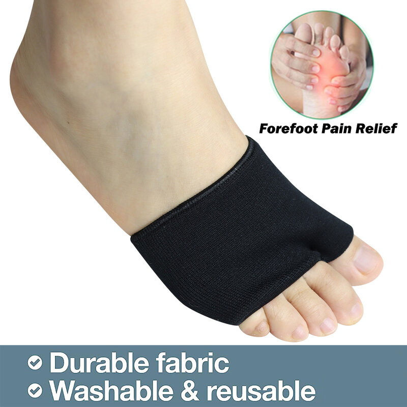 Pexmen 2/4Pcs Metatarsal Pads Ball of Foot Cushions Forefoot Pads for Mortons Neuroma Metatarsalgia Relieve Foot Pain