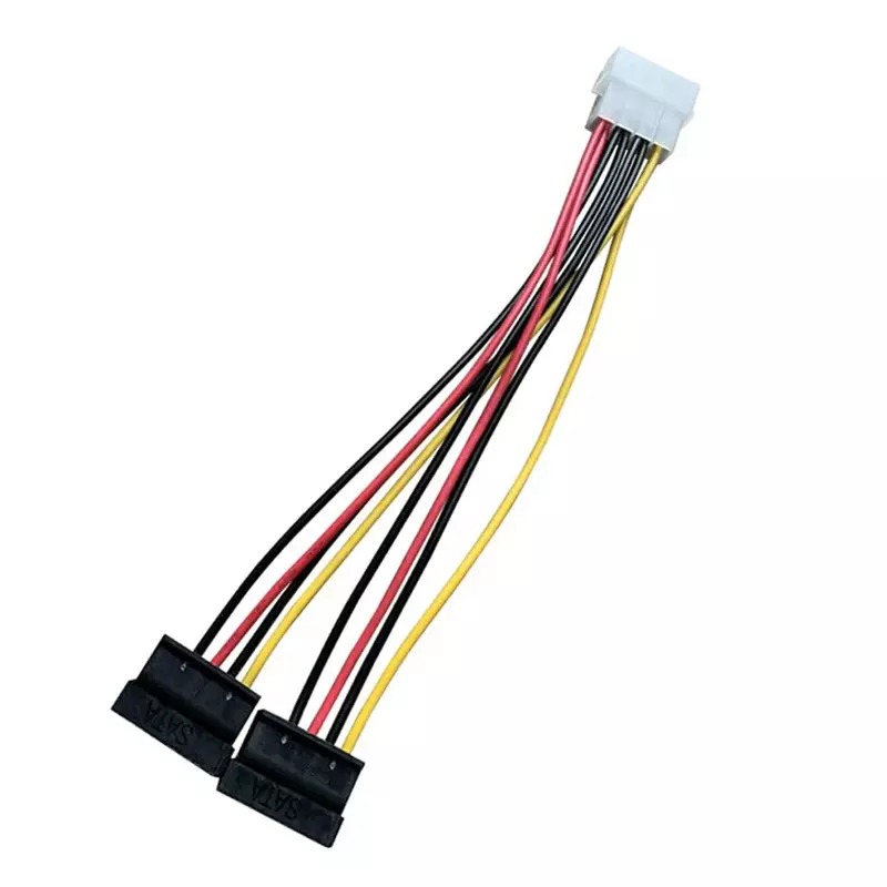 Molex IDE 4-pinowe żeńskie zasilanie do 2 szt. Kabel zasilający SATA Serial SATA 15pin żeński zasilacz do kabla zasilającego HDD