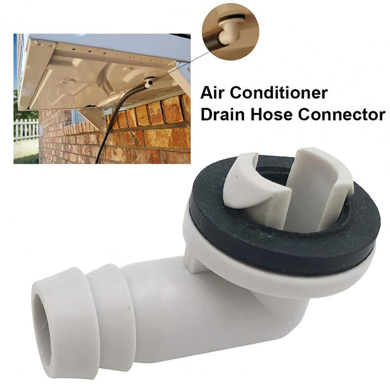 Penyambung Saluran Air AC Selang Saluran Air Peralatan Cincin Karet Siku Plastik Pipa Saluran Air Pendingin Ruangan