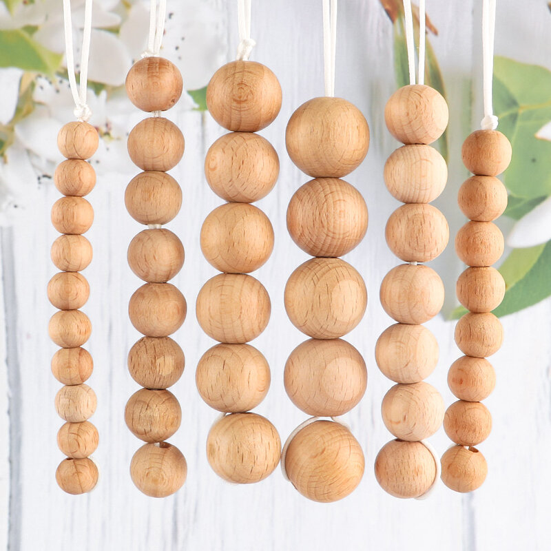 20/30/50Pcs Beech Wooden Round Beads Hexagon Letter Beads Eco-Friendly DIY Bracelet Jewelry Pendant Accessories