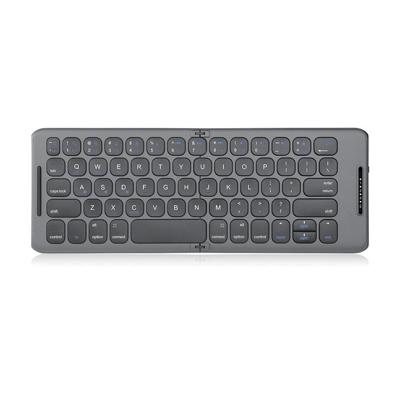 IFXLIFE-teclado inalámbrico plegable con Bluetooth, USB tipo C para Windows, Android, Ios, ordenador portátil, tableta, Pc, teléfono
