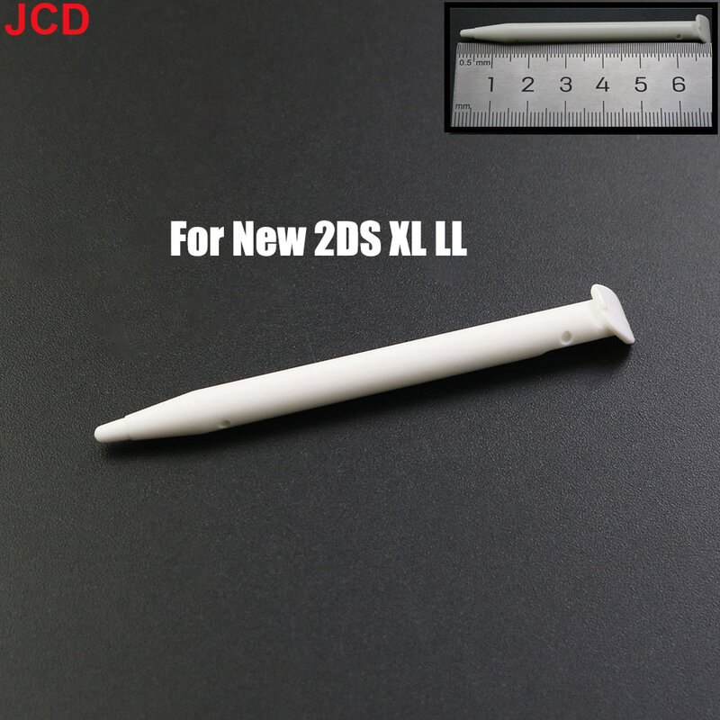Metal branco caneta telescópica Stylus Touch Screen, caneta de plástico, 2DS, 3DS, LL, XL, novo, NDSL, NDSi, NDS, Wiiu, 1Pc