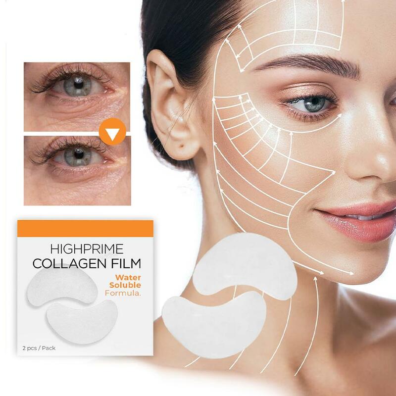 4 pezzi di pellicola solubile al collagene cerotti per gli occhi riparazione di acido ialuronico per rimuovere le occhiaie maschera rassodante idratante per la cura della pelle degli occhi