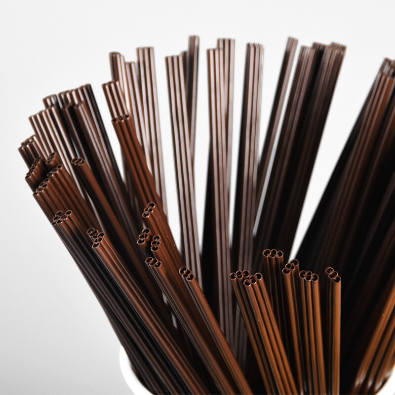 (1pack/10 pcs) Disposable Coffee Straws, Coffee Stirring Rods, Independent Packaging, Double Hole, Three Hole Coffee Straws