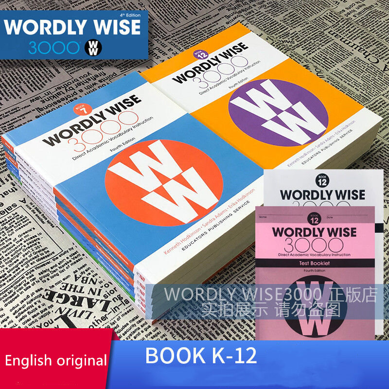 Venda quente wordly wise 3000 livro K-Book12 ielts toefl inglês palavra expansão vocabulário inglês aprendizagem para crianças
