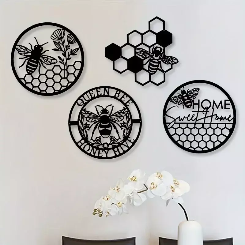 壁の装飾,家,レストラン,バー,オフィス,アート用の金属製の蜂の形をした壁の装飾