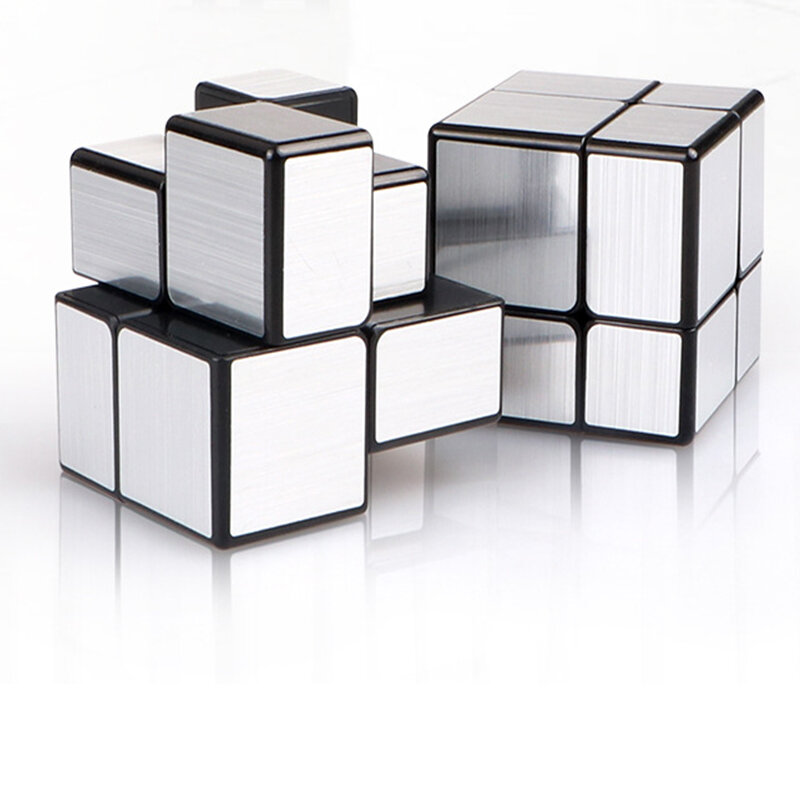 Funny2x2x2-3 x 3x3 Magic Mirror Cube pour enfants, Or, Argent, Cubes de vitesse professionnels, Puzzles, Jouets, Cadeaux