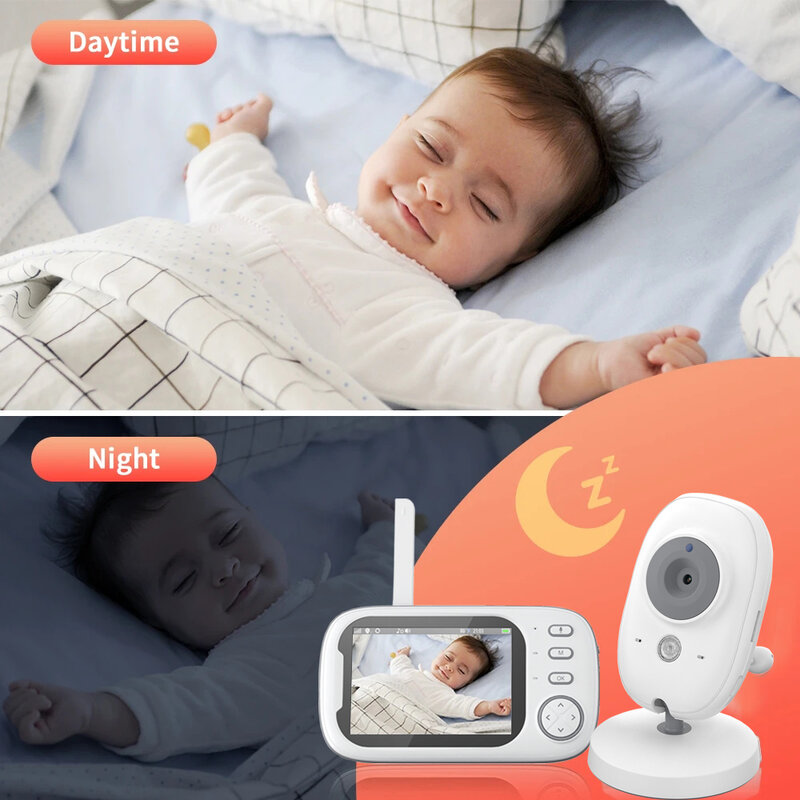 Cdycam nuovo Monitor per bambini Video Wireless da 3.5 pollici visione notturna monitoraggio della temperatura conversazione Audio a 2 vie telecamera di sicurezza per Baby Nanny