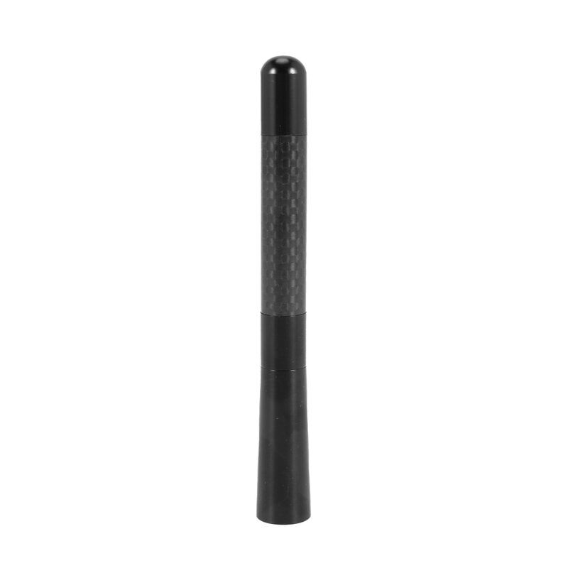Universal 5 Inch 120mm Black Antenna Carbon Fiber Printer Short-on Car Radio AM/FM Aerial + Adapter