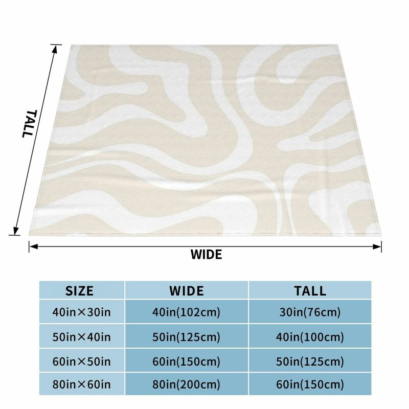 Flüssiger Wirbel modernes abstraktes Muster in hellem Ecru beige und weißer Decke Schlafs ofa modische Decke