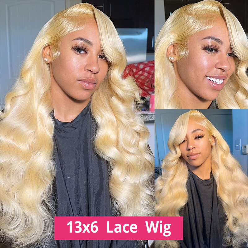 613 Honey Blonde Body Wave 13x4 HD Lace Frontal Wig 13x6 Lace Front Wig Human Hair Wigs Brazilian Curly Glueless Wig for Women