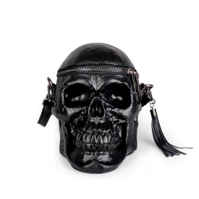 Sacoche de Styliste GT Skull pour Femme, Sac Original, Modules Amusants, Tête de Son, Noir, Handbad Single GT