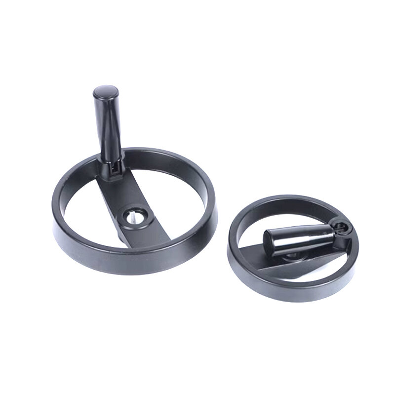 Rueda de mano redonda de baquelita para torno, accesorio negro para fresadora 3D CNC, cuchara, para 100, 125, 160, 200mm, 1 unidad