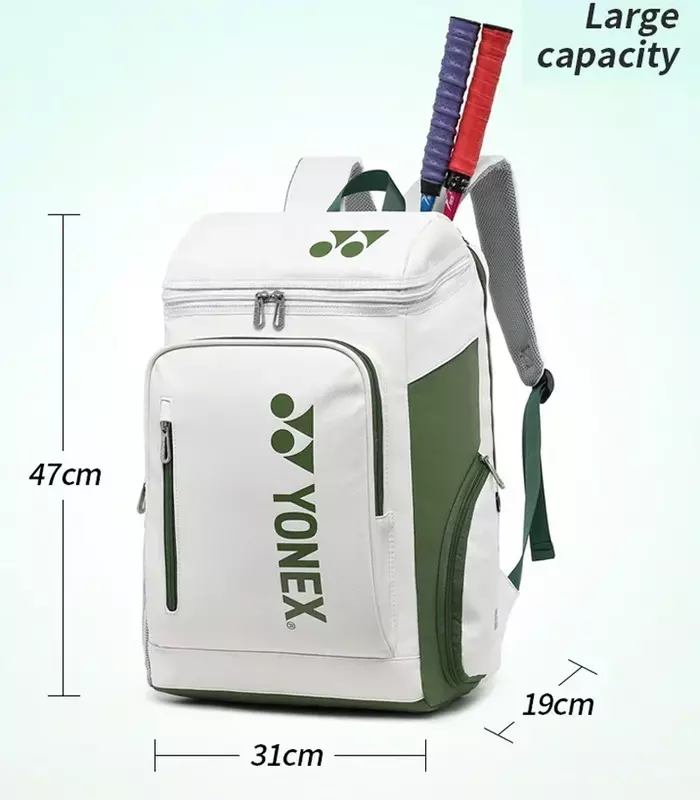 YONEX 전문 배드민턴 테니스 스포츠 가방, 신발 가방 포함 대용량 라켓, 고품질 라켓 가방, 2-3 개