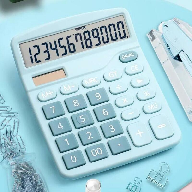 Calculadora electrónica de 12 dígitos, calculadora Solar, calculadora de fuente de alimentación Dual para el hogar, oficina, escuela, herramientas de contabilidad financiera