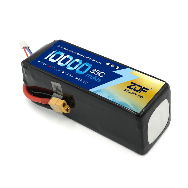 ZDF Lipo Battery 2S 3S 7.4V / 11.1V / 14.8V 10000mah 35C 70C XT90 / XT60/ T Plug For RC Drone Airplane Car Truck Boat Parts