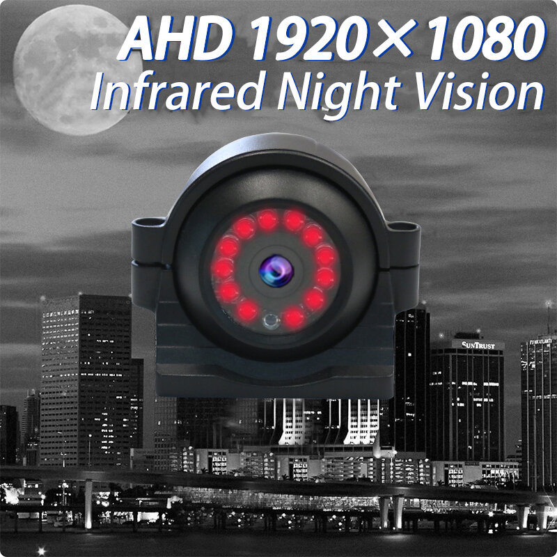 1920*1080p ahd câmera de visão lateral 12v para ônibus caminhão veículo monitoramento visão noturna ir câmera de vigilância do carro ip68 à prova dip68 água