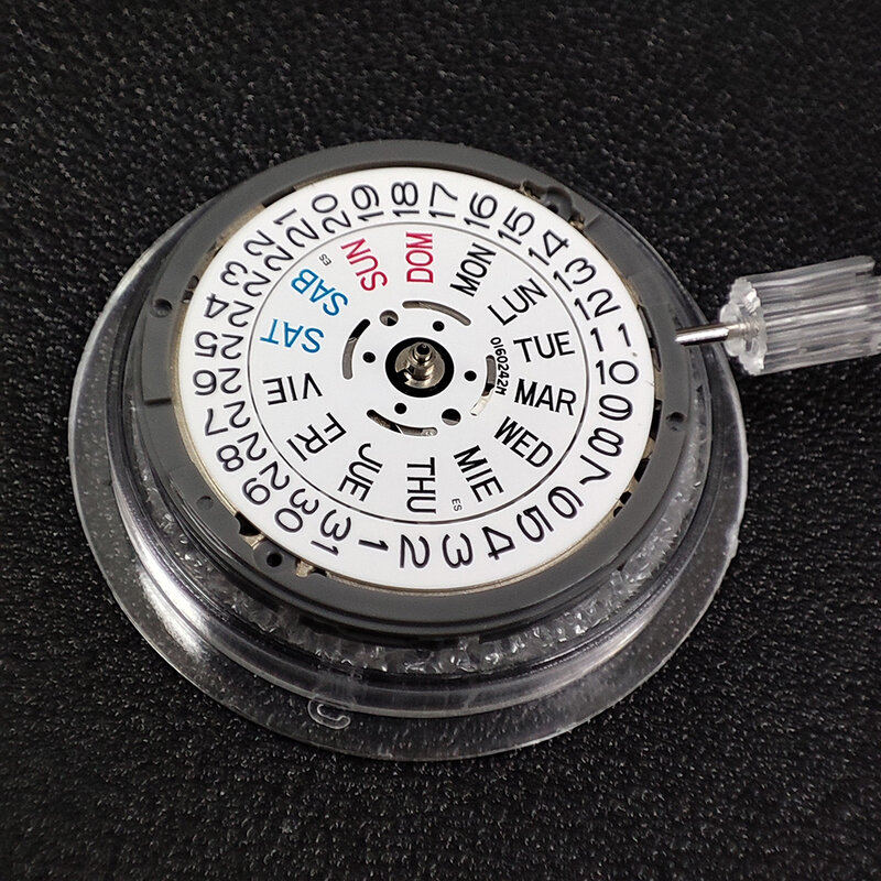 นาฬิกา NH36/NH36A ของแท้จากญี่ปุ่นนาฬิกาข้อมือภาษาอังกฤษสีขาววันที่สัปดาห์ละ3นาฬิกาอะไหล่เครื่องจักรกล